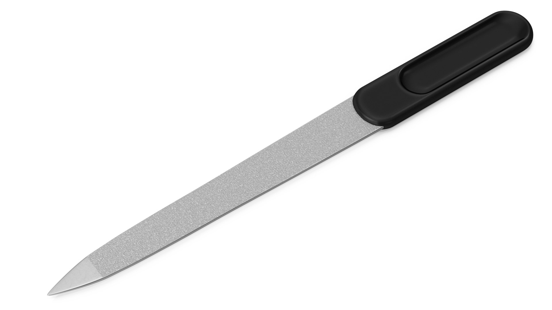 Metallic Nail File with Black Handle 3D model preview