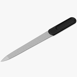 Metallic Nail File with Black Handle