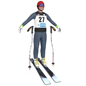 3D skier ski