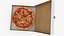 Cheese Pizza In White Box 2 3D model