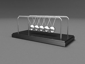 Newtons Cradle - Animated - Vray materials