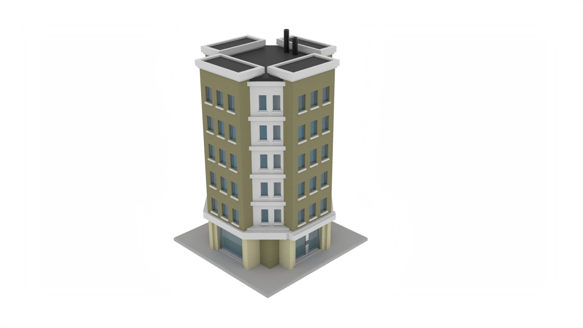 Toon Building 15 3D Model TurboSquid 2293070