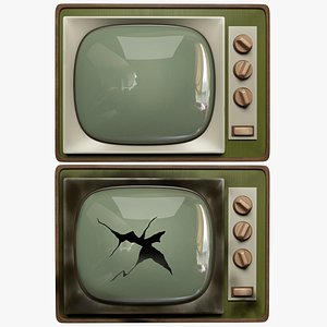 broken tv 3D model