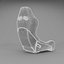 Bride ZIEG IV Classic Seat - Black FRP Silver Shell 3D Model 2026
