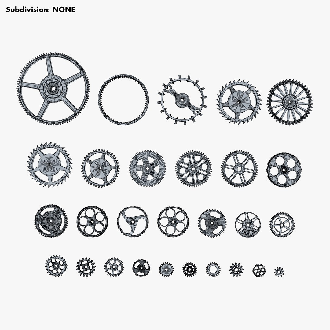 3D Model Gears Set V 3 - TurboSquid 1886794