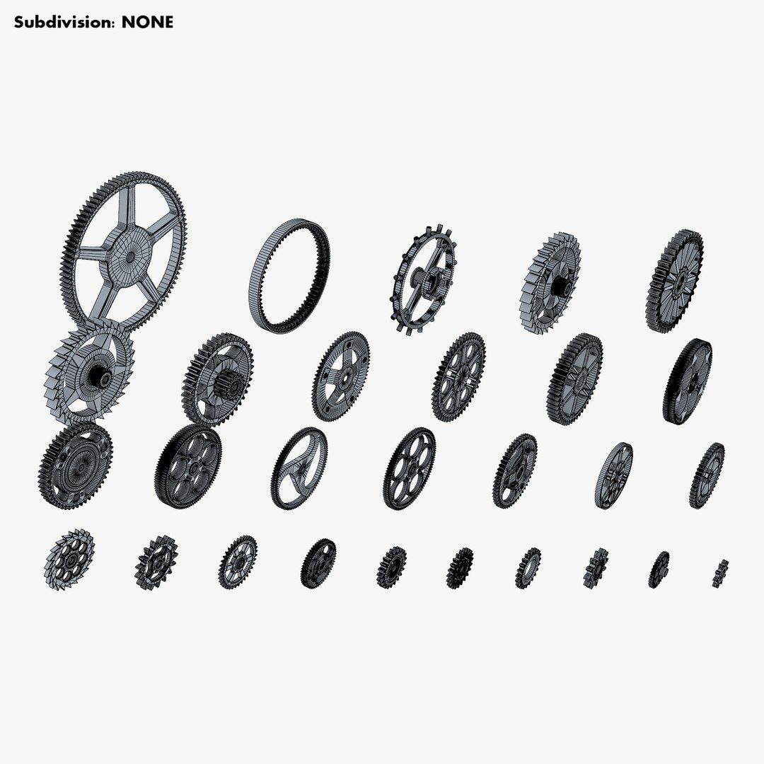 3D Model Gears Set V 3 - TurboSquid 1886794