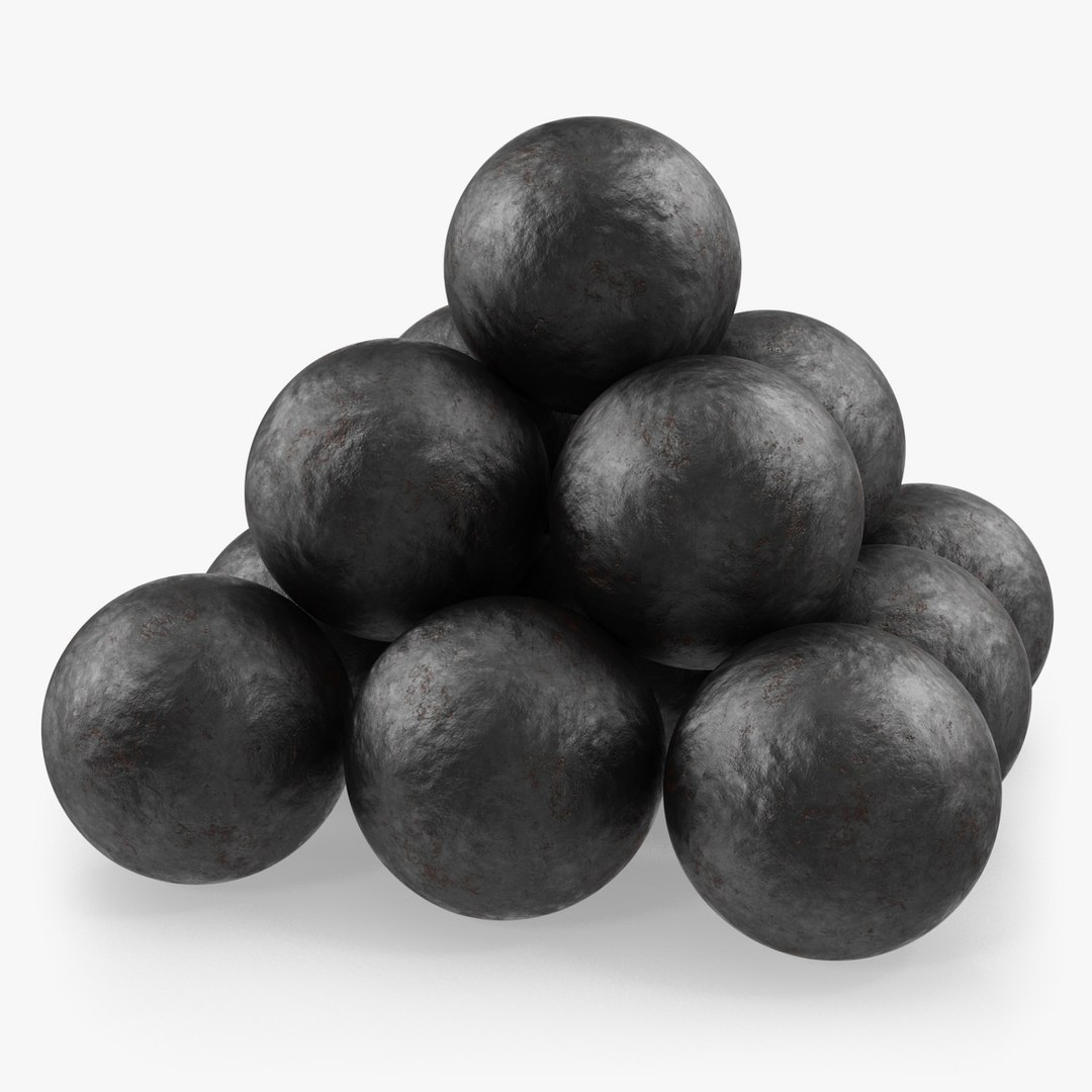 Old Cannonballs 3D Models 3D model preview