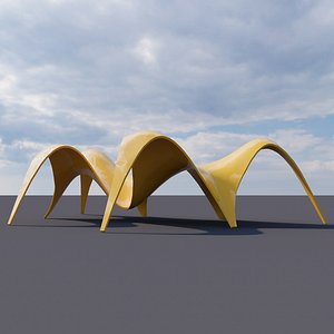 Parametric Catenary Shell Pavilion 02 3D