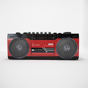 Boombox Retro VR / AR / low-poly 3D model