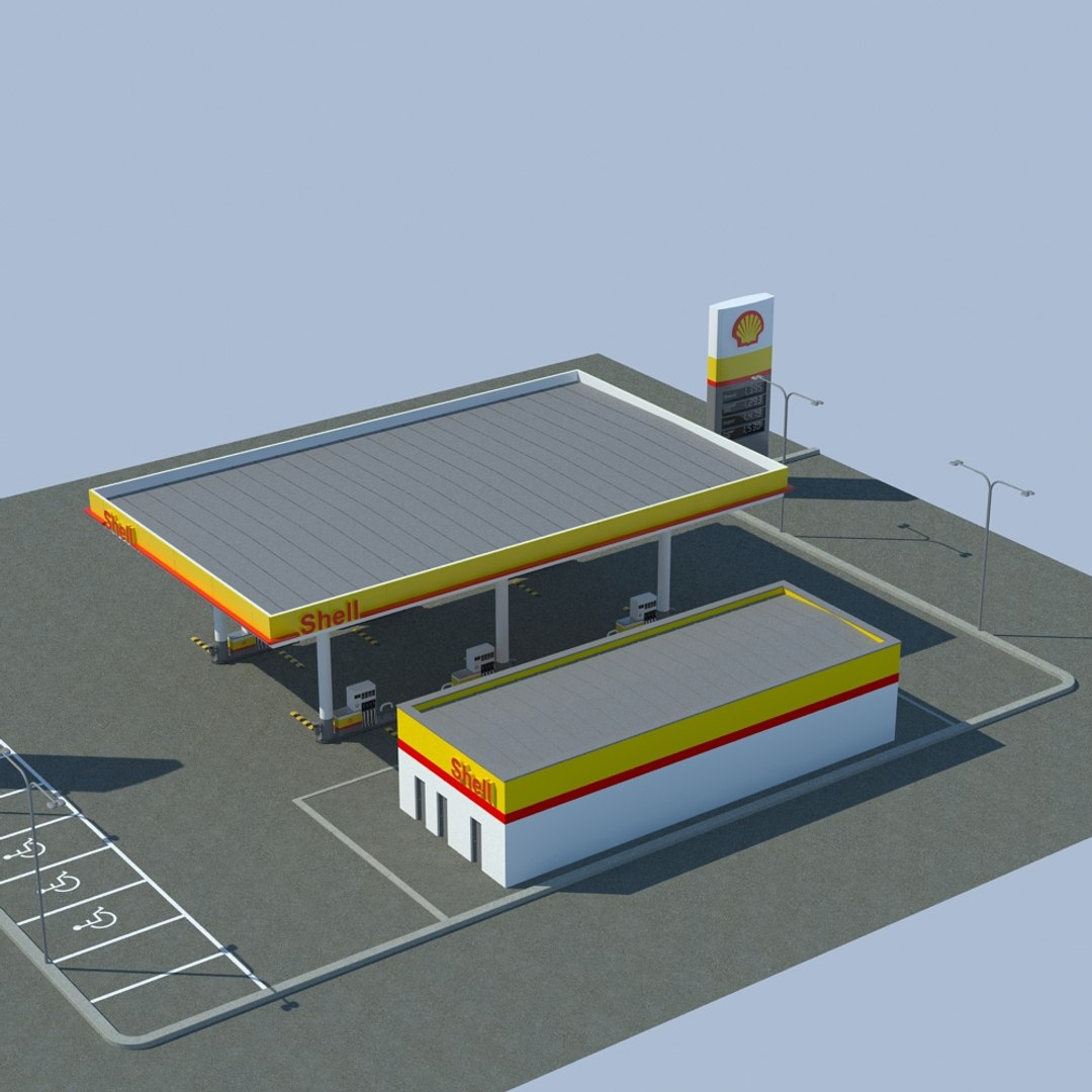 maya shell gas station day