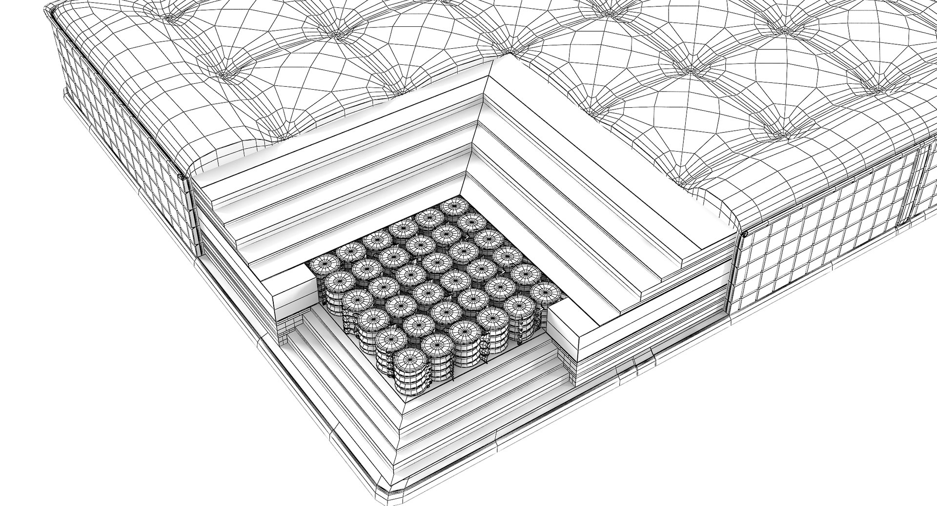 3D Model Mattress Structure Bed | 1148256 | TurboSquid, image size:1920x1038