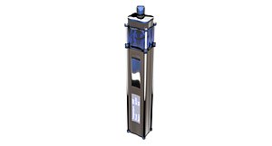 3D electronic brown leather blue
