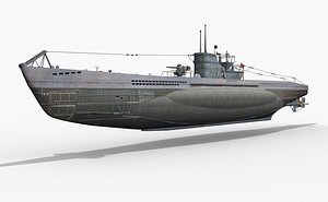german u-boat type vii 3d max