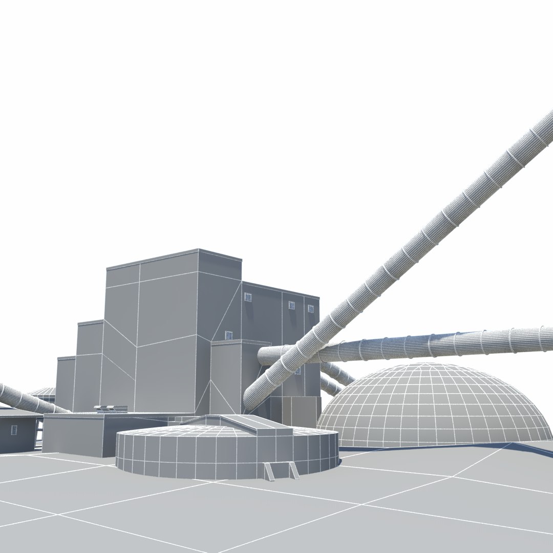 Industrial Processing Units Buildings 3d 3ds