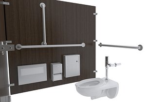 Toilet Stall-001B-Wood