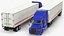 Semi Truck with Trailer Generic Rigged