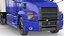 Semi Truck with Trailer Generic Rigged