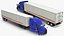 Semi Truck with Trailer Generic Rigged