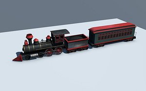 3d train steam engine