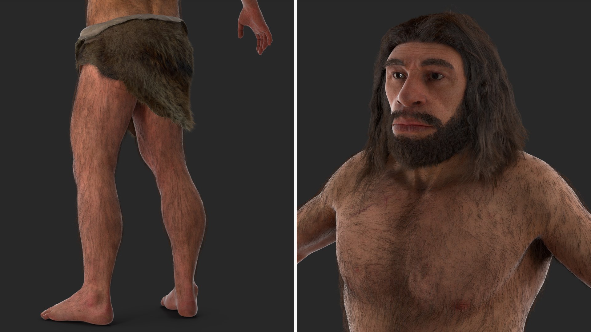 Ancient Neanderthal Fur Rigged 3D model - TurboSquid 2097752