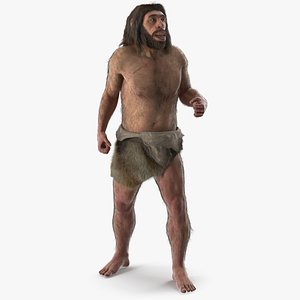 Ancient Neanderthal Fur Rigged 3D model
