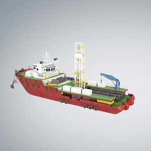 3d model vessel offshore supply