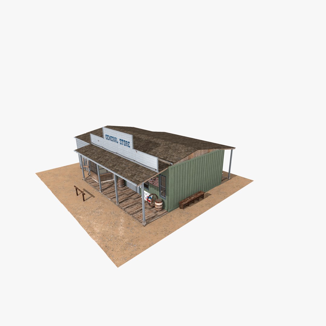 Western General Store 3D Model - TurboSquid 1603764