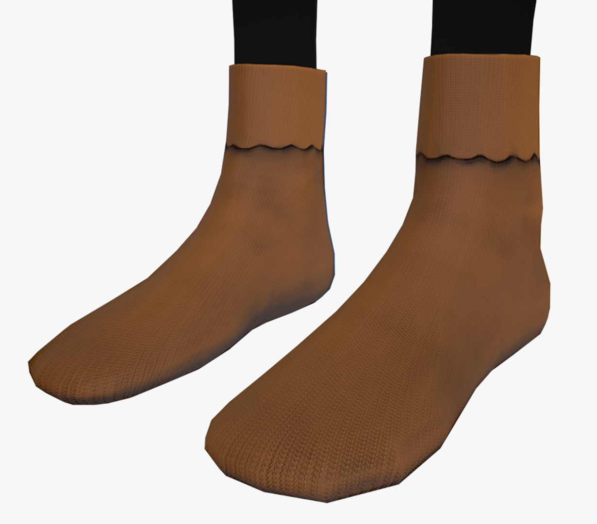 Brown Socks Style 1 3D Model TurboSquid 1927934