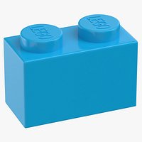 Lego Brick 1x2 Dark Azur