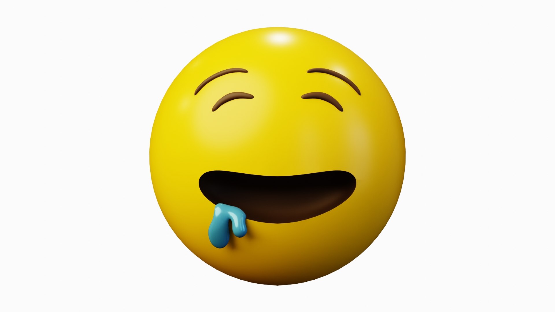 Babando Emoticon Emoji ou Smiley Modelo 3D - TurboSquid 2219324