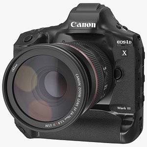 canon 1dx zoom lens 3D model