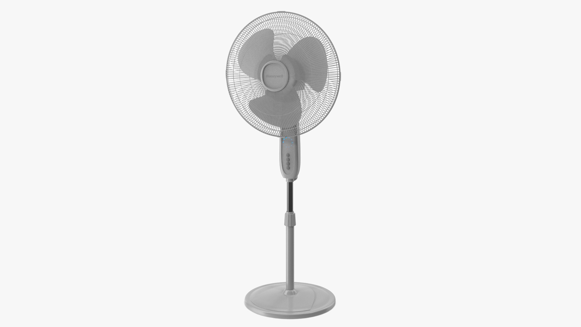 Pedestal Honeywell Fan White 3D model preview