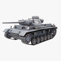 German Panzer III ausf M WWII Tank Grey