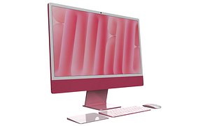 Apple iMac M4 Chip 2024 Pink model