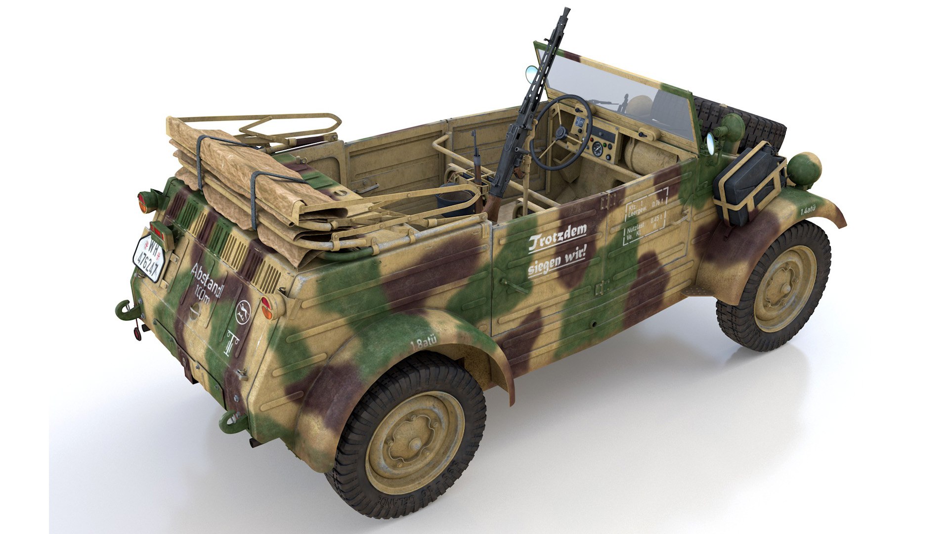 3D VW - Typ 82 - Kubelwagen - 116 Panzer Division - TurboSquid 2072923