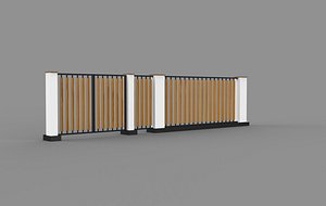 Modern fence 3D model 3D model