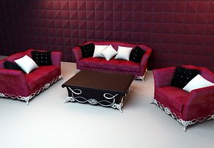 3d model sofa combination