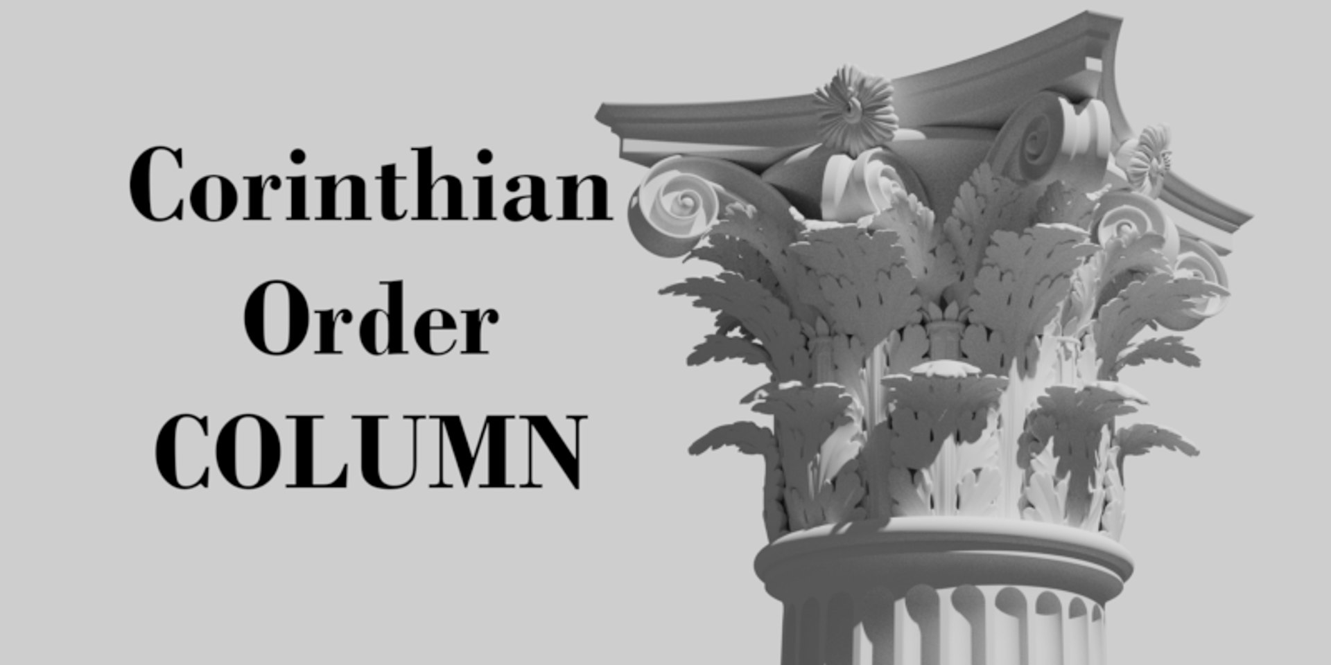 Corinthian Order Column 3D Model - TurboSquid 1295271