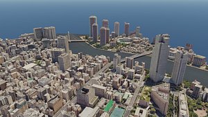 3D Japan - Tokyo City photogrammetry 19 model