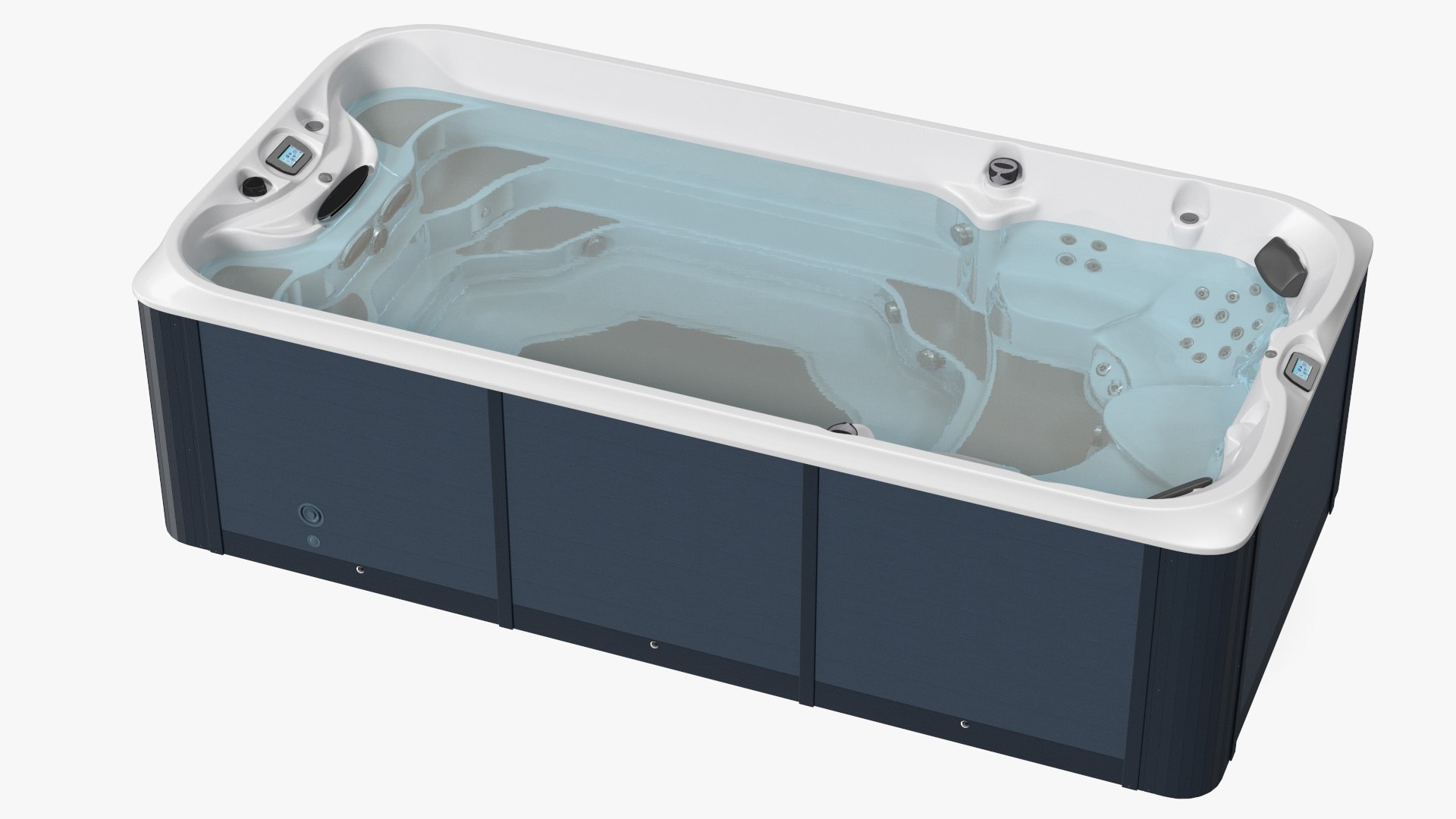 Spa Hot Tub with Water 3D model preview
