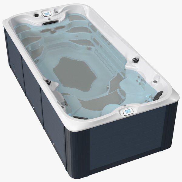 Spa Hot Tub with Water 3D model