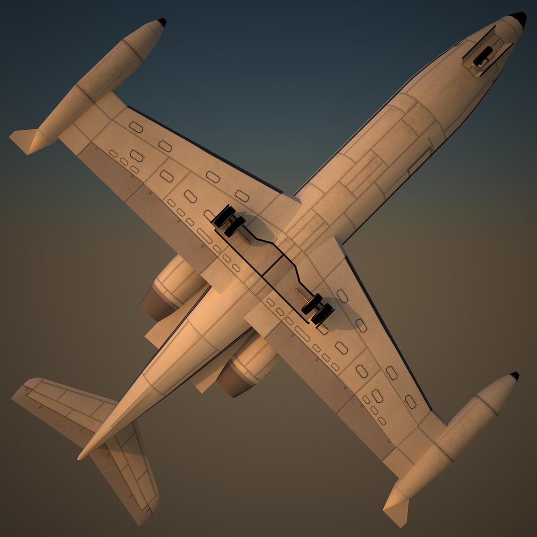 3d Model Of Learjet 35 Nfa