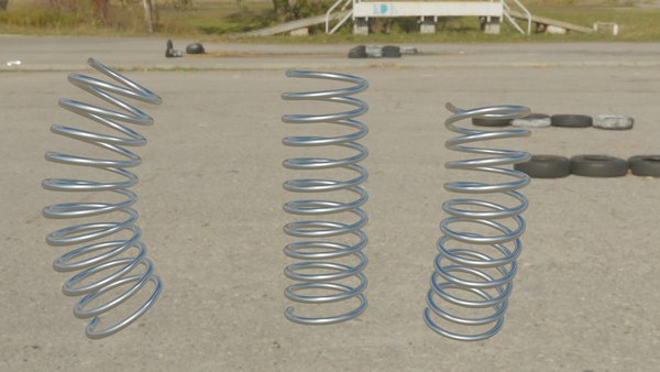 3D springs with active curves - TurboSquid 1833909