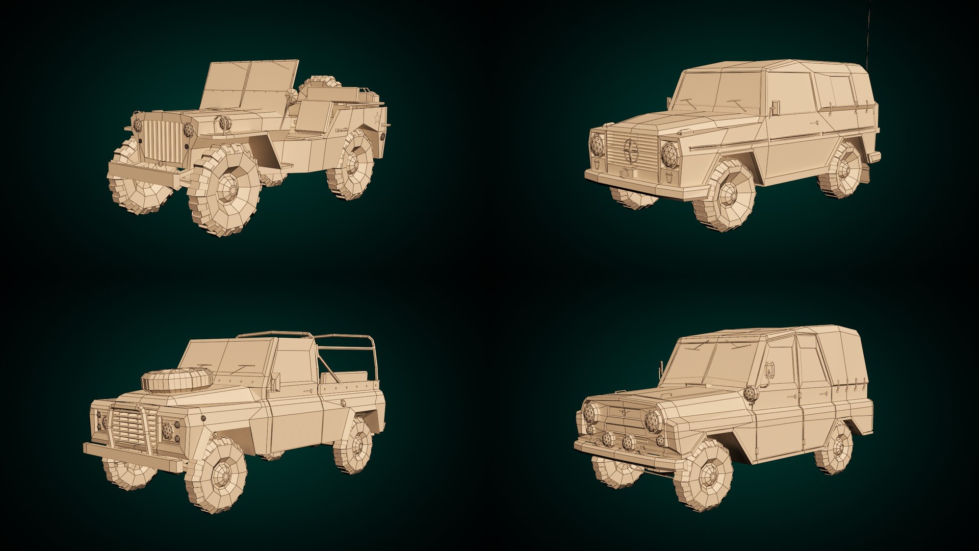 3D Military Jeep - TurboSquid 1423216