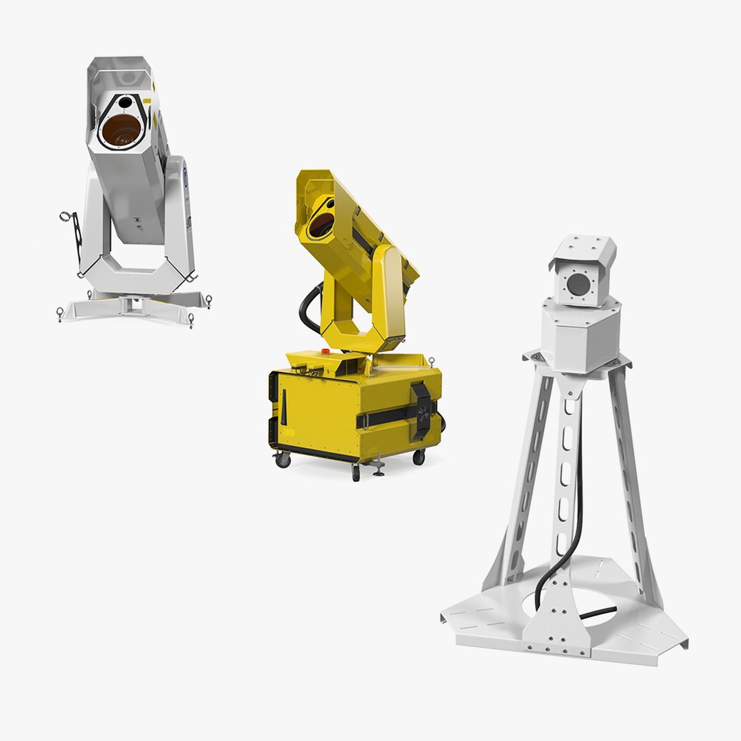 Airport Detection System Scanners Collection 3D model preview