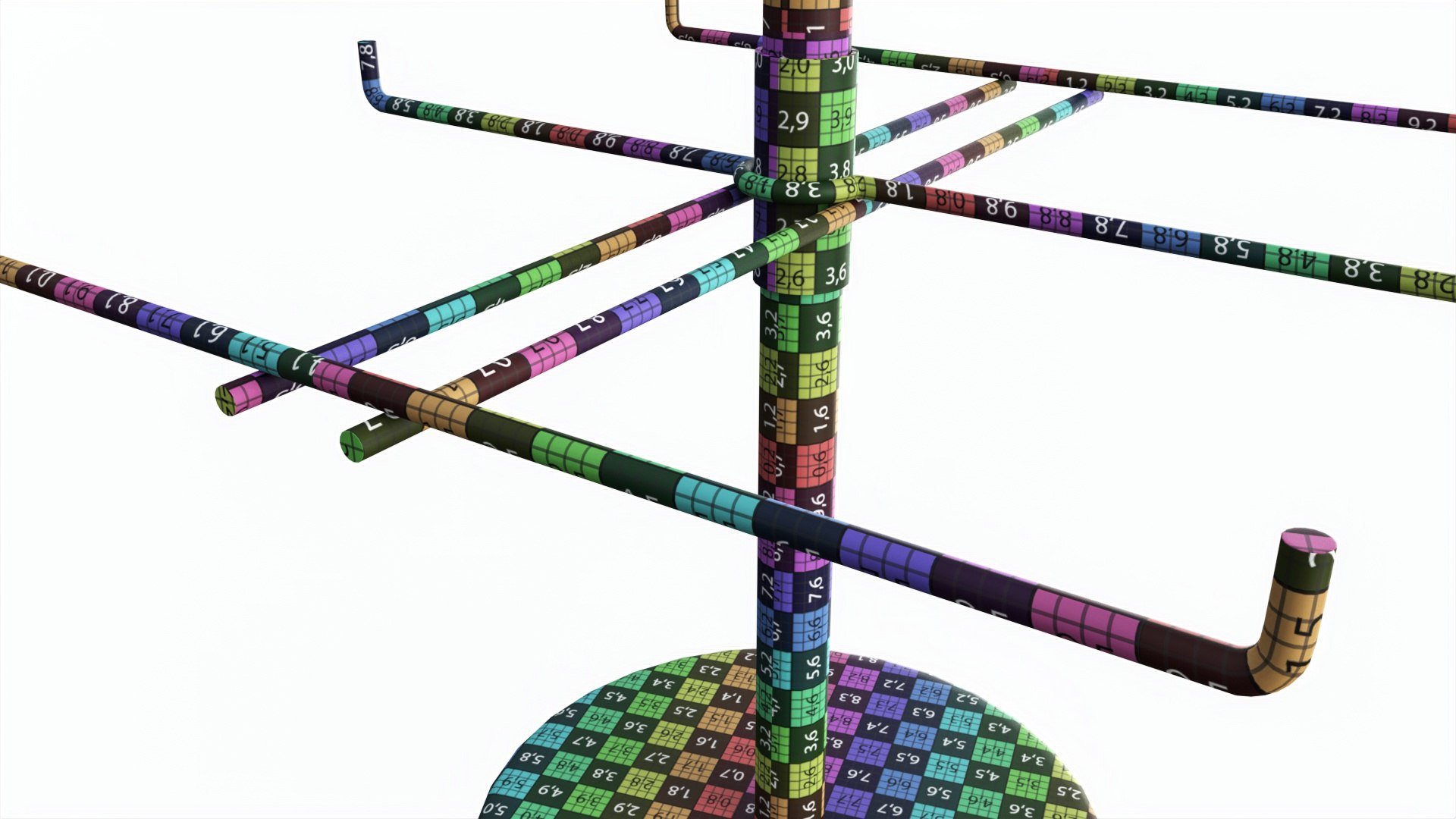 Two Tier Counter Top Spinner With Hooks 3D Model - TurboSquid 2224950