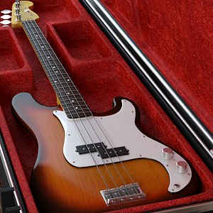 Guitar Fender Precision Bass and case