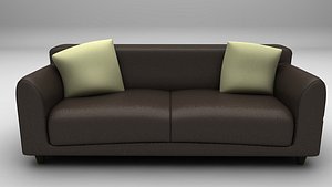 3d model leather sofa