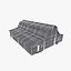 3d model of photorealistic old barn