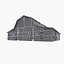 3d model of photorealistic old barn